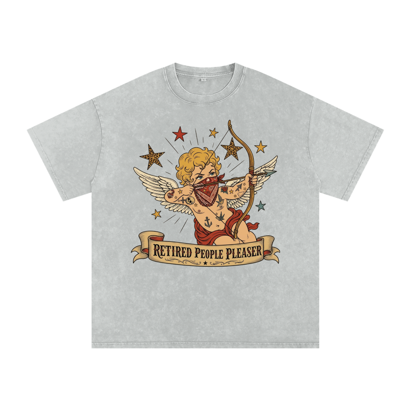 Retired People Pleaser // Snow Washed Oversized Cotton T-Shirt