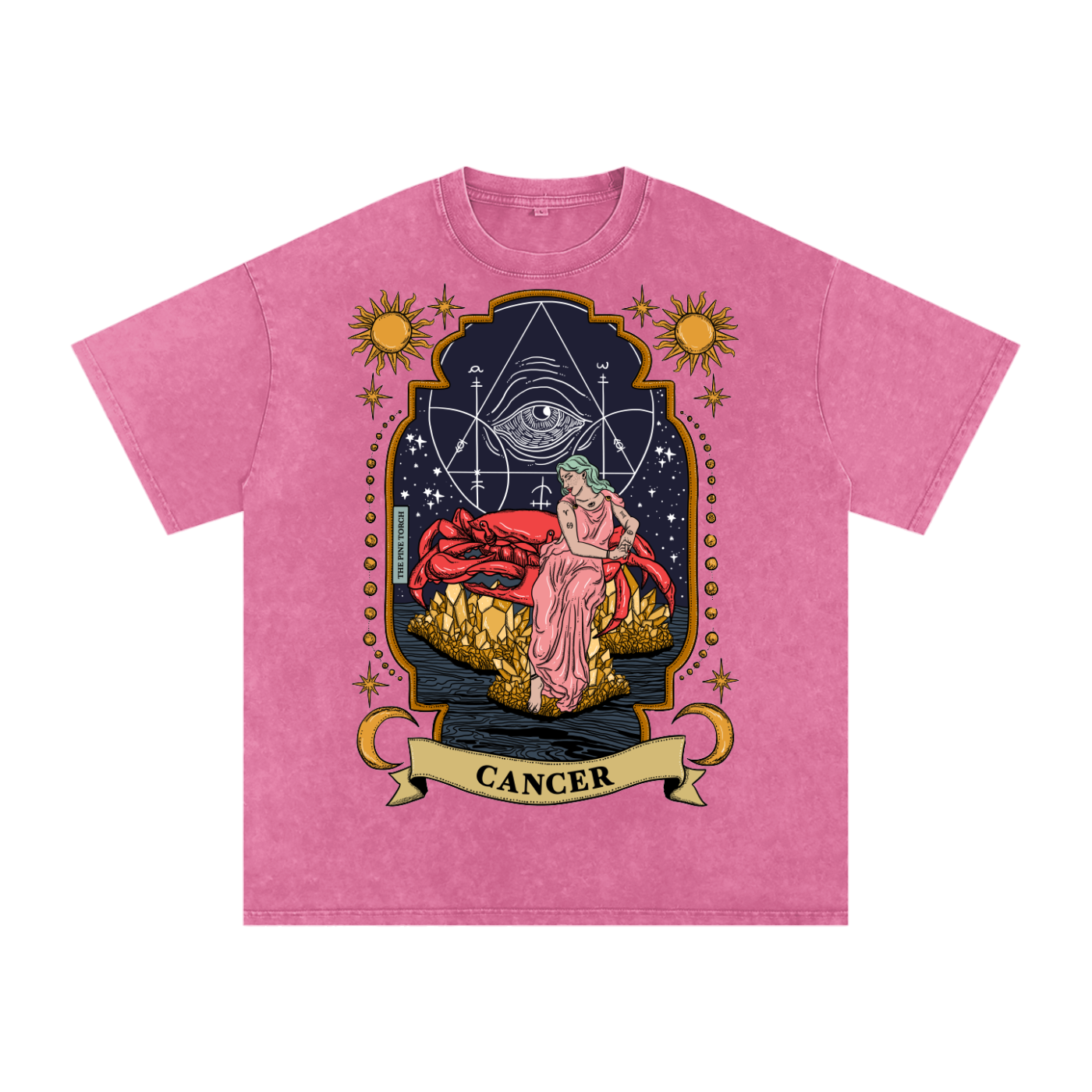 Cancer // Snow Washed Oversized Cotton T-Shirt