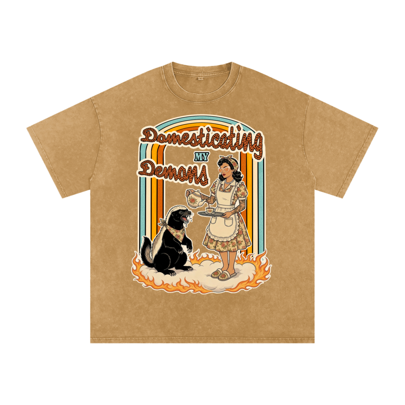 Domesticating My Demons // Snow Washed Oversized Cotton T-Shirt
