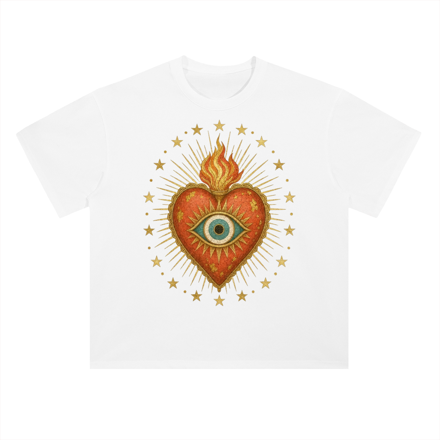 Sacred Heart Milagro // Heavyweight Drop Shoulder Cotton T-Shirt