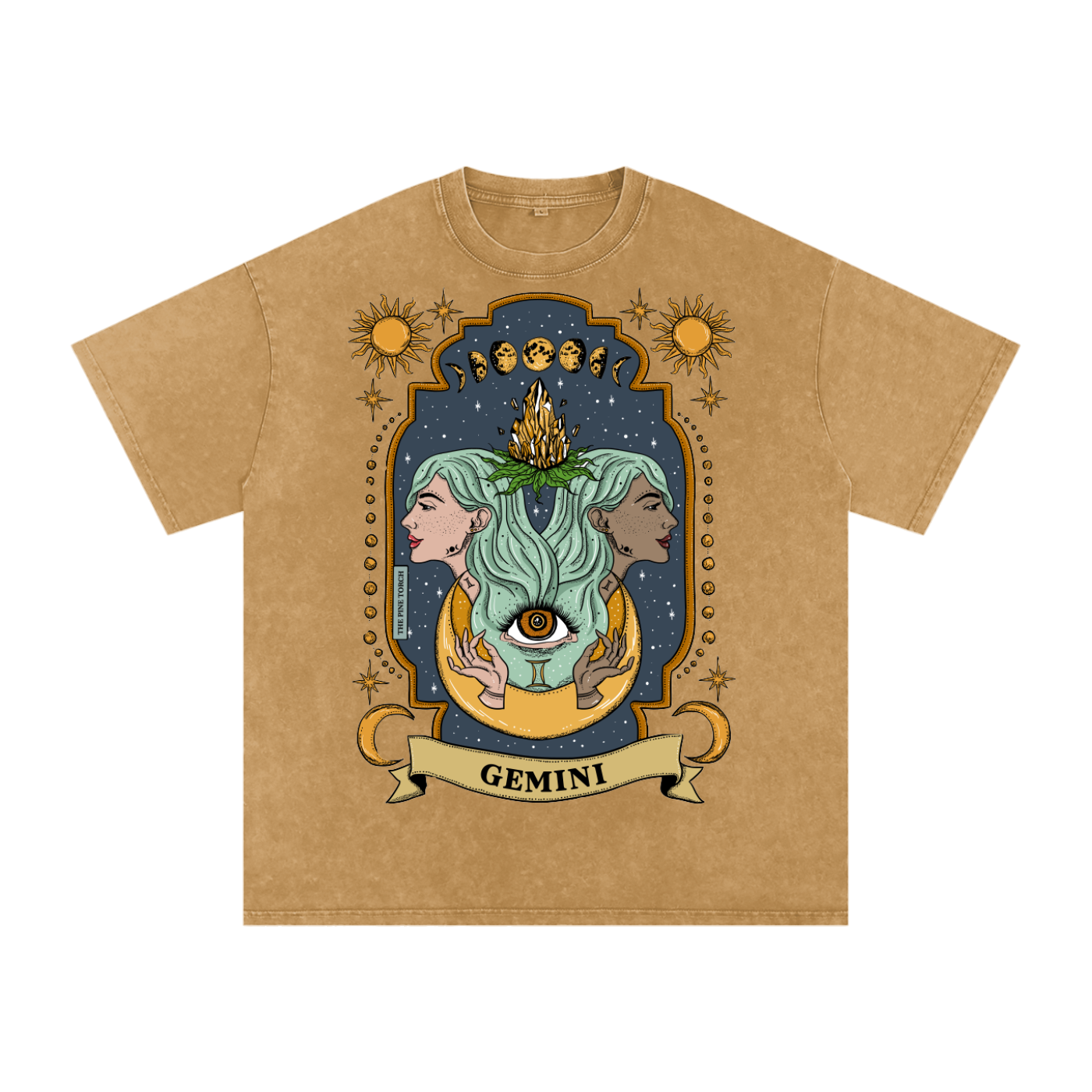 Gemini // Snow Washed Oversized Cotton T-Shirt