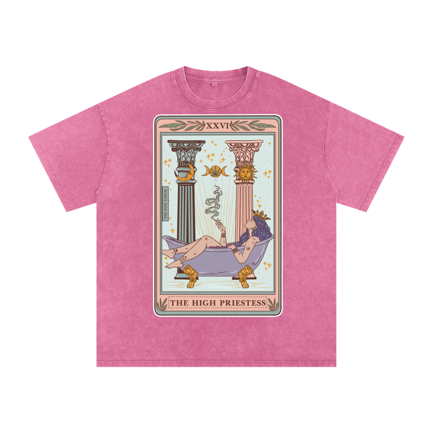 The High Priestess // Snow Washed Oversized Cotton T-Shirt