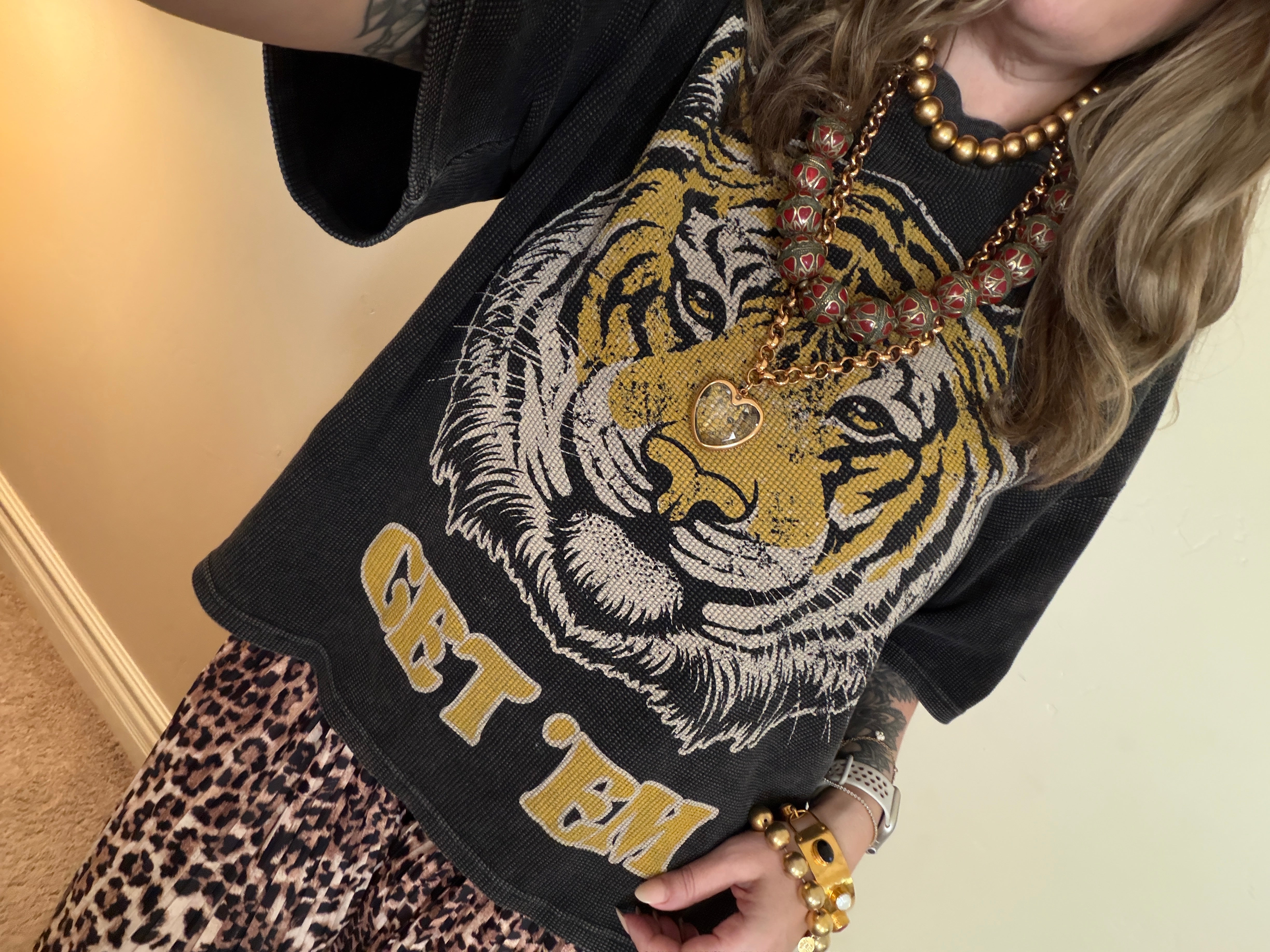 Get 'Em // Textured Waffle Boxy T-Shirt