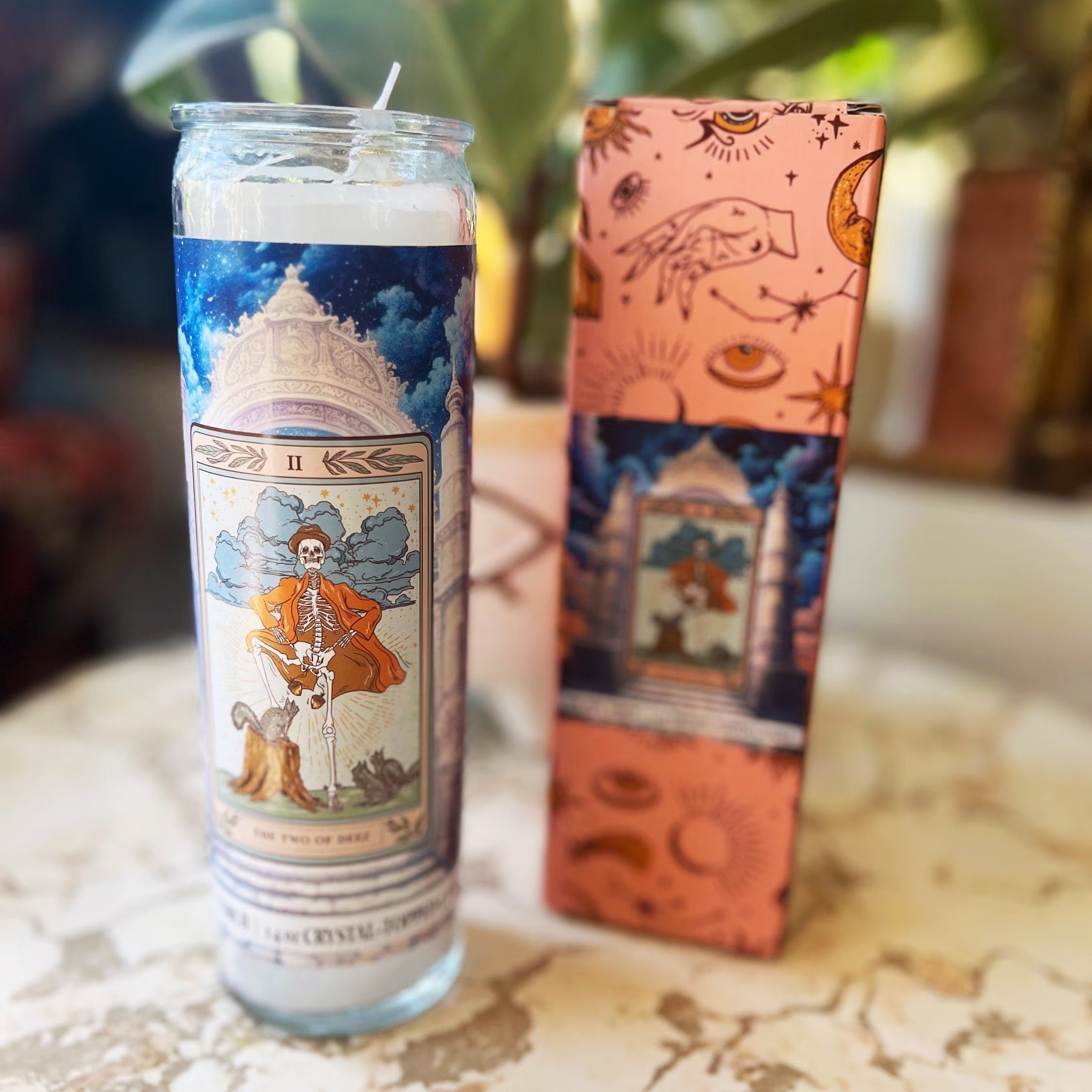 THE TWO OF DEEZ // CRYSTAL TOPPED ALTAR CANDLE