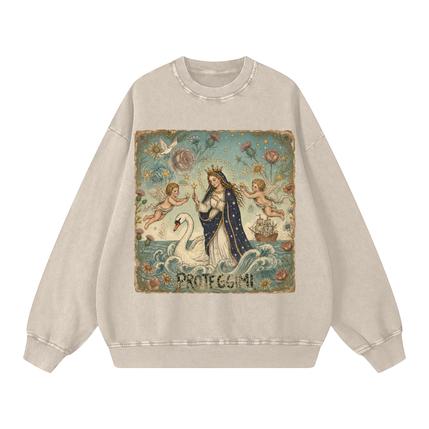 Proteggimi // Snow Washed Oversized Sweatshirt