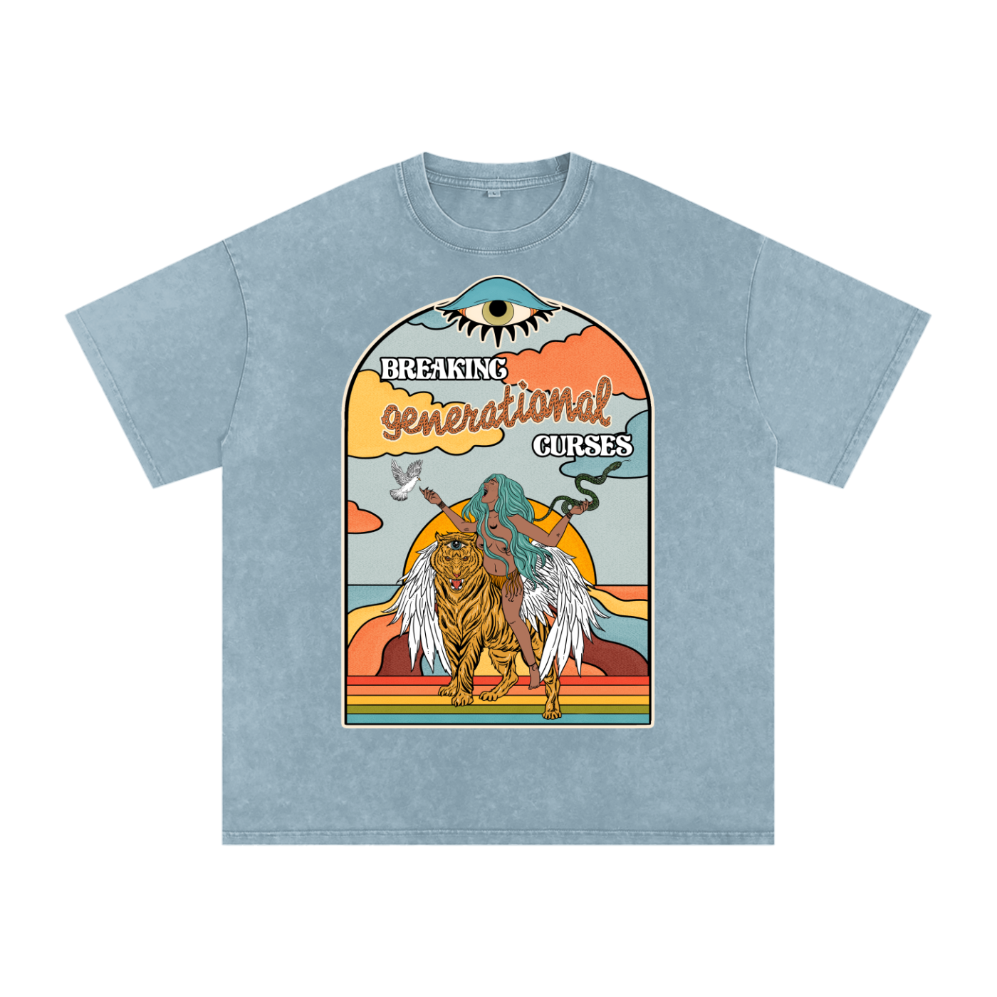 Breaking Generational Curses // Snow Washed Oversized Cotton T-Shirt