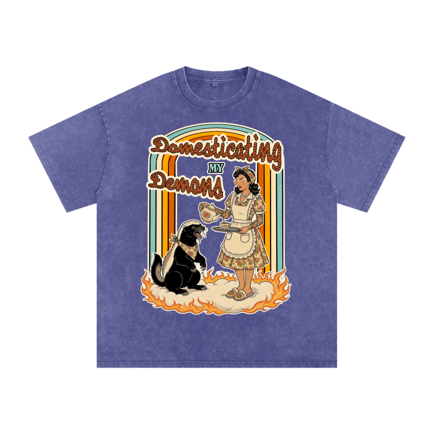 Domesticating My Demons // Snow Washed Oversized Cotton T-Shirt