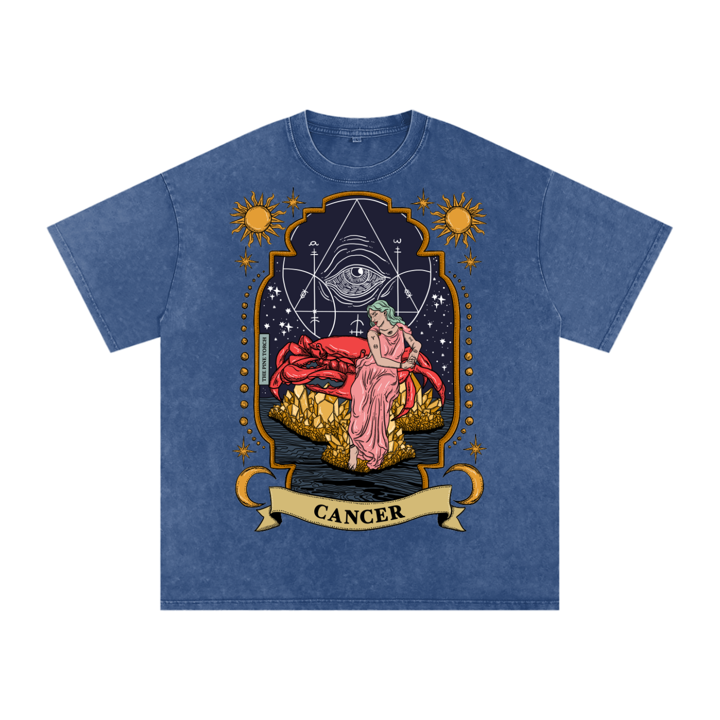 Cancer // Snow Washed Oversized Cotton T-Shirt