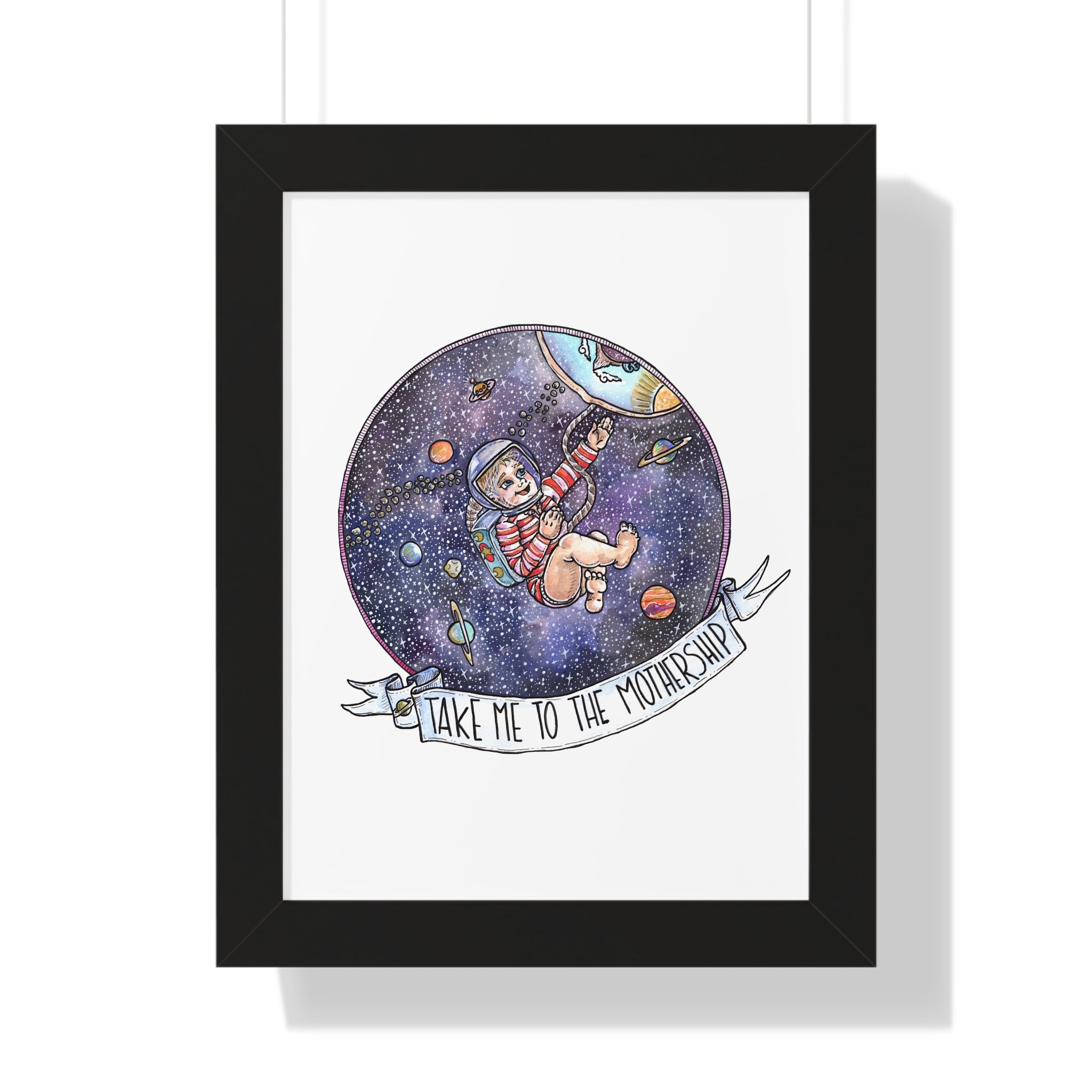 TAKE ME TO THE MOTHERSHIP // FRAMED POSTER PRINT