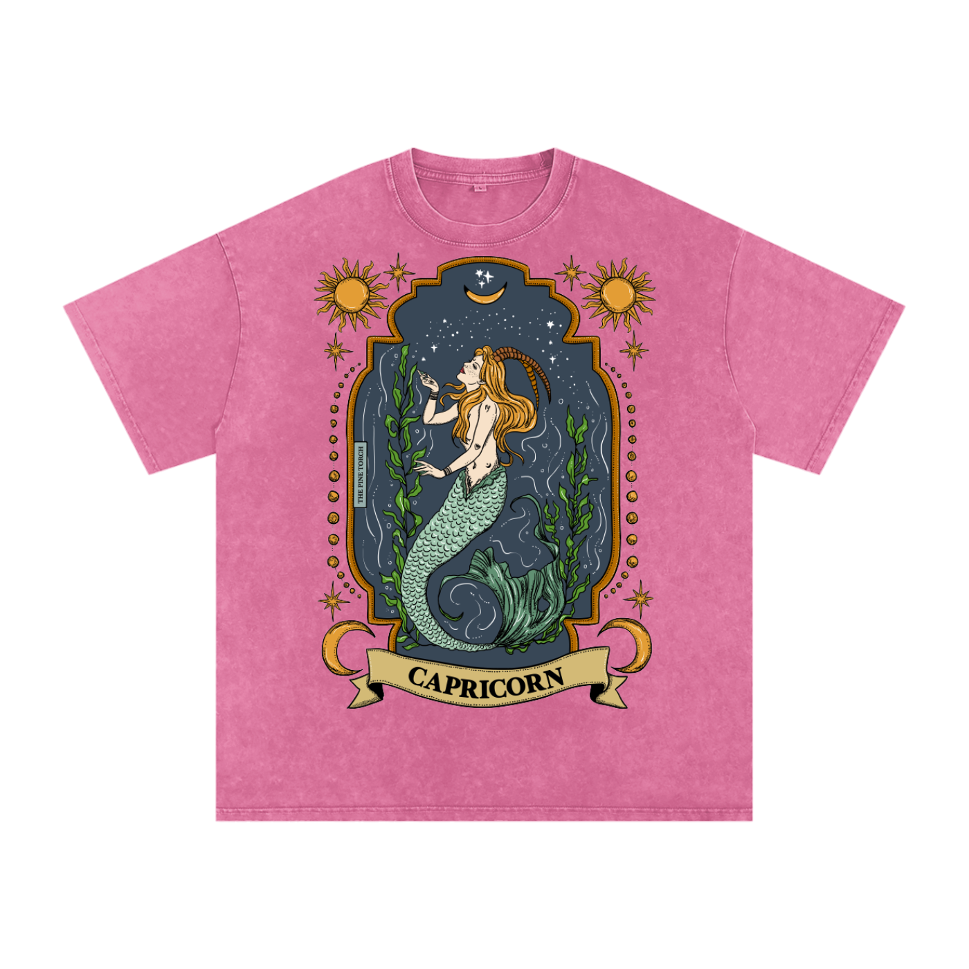 Capricorn // Snow Washed Oversized Cotton T-Shirt