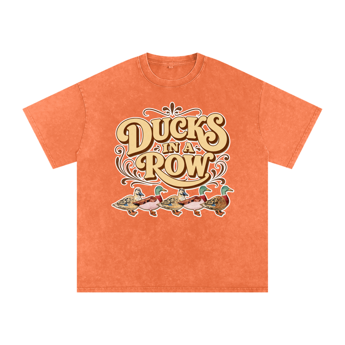Ducks in a Row // Snow Washed Oversized Cotton T-Shirt
