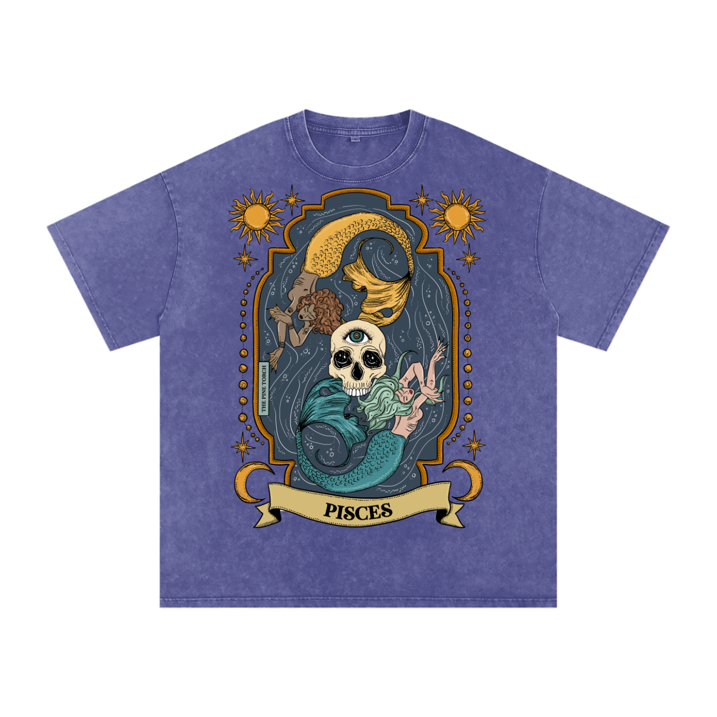 Pisces // Snow Washed Oversized Cotton T-Shirt