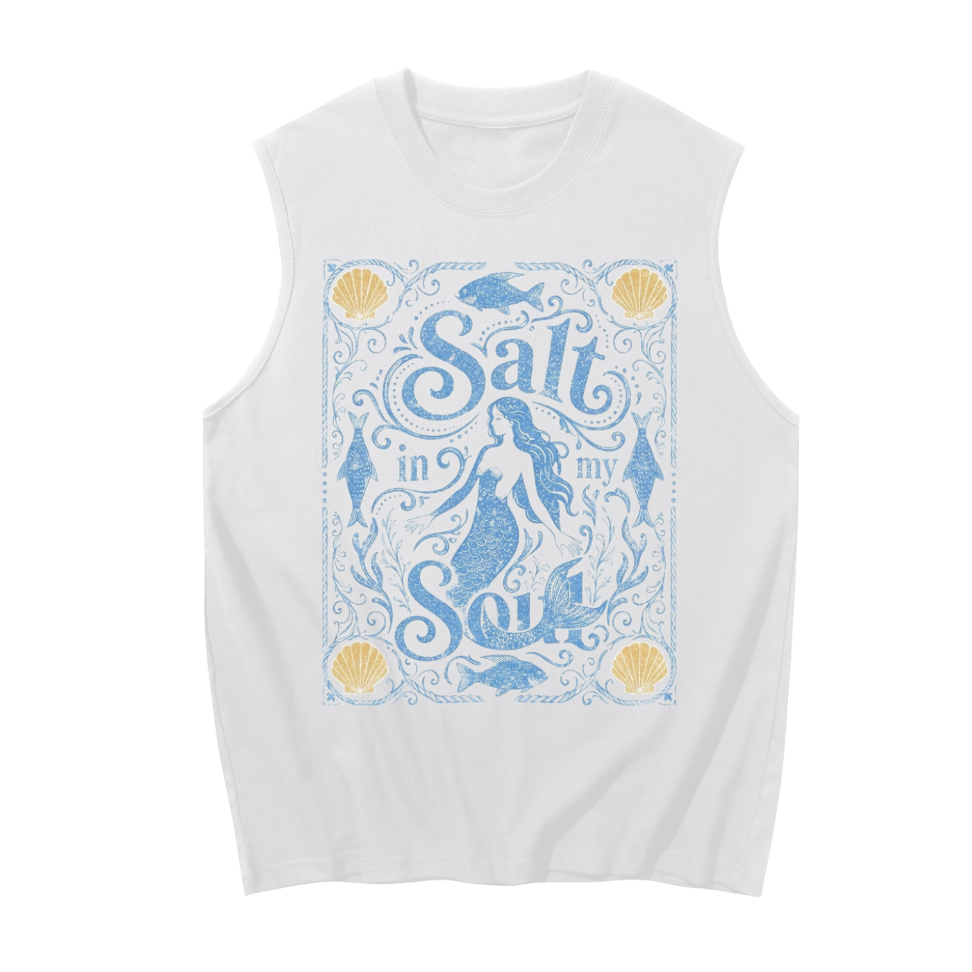 Salt in my Soul // Unisex Boxy Cotton Tank