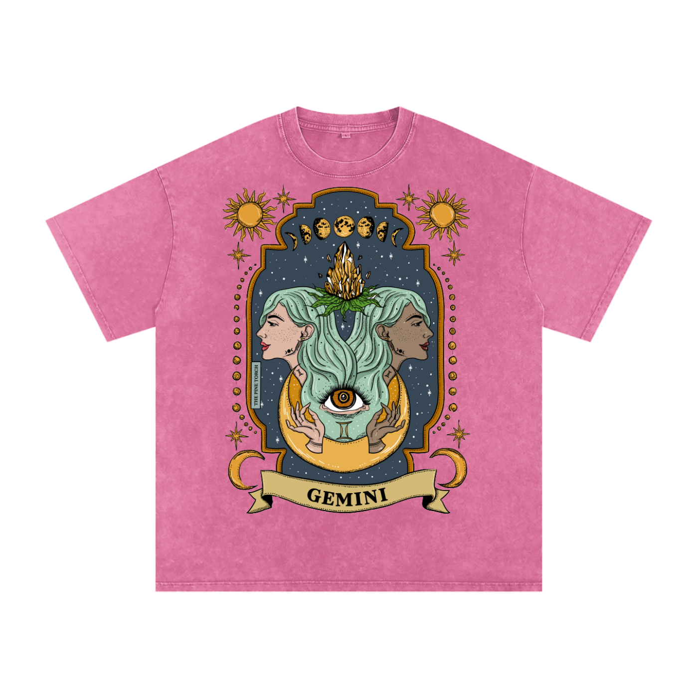 Gemini // Snow Washed Oversized Cotton T-Shirt