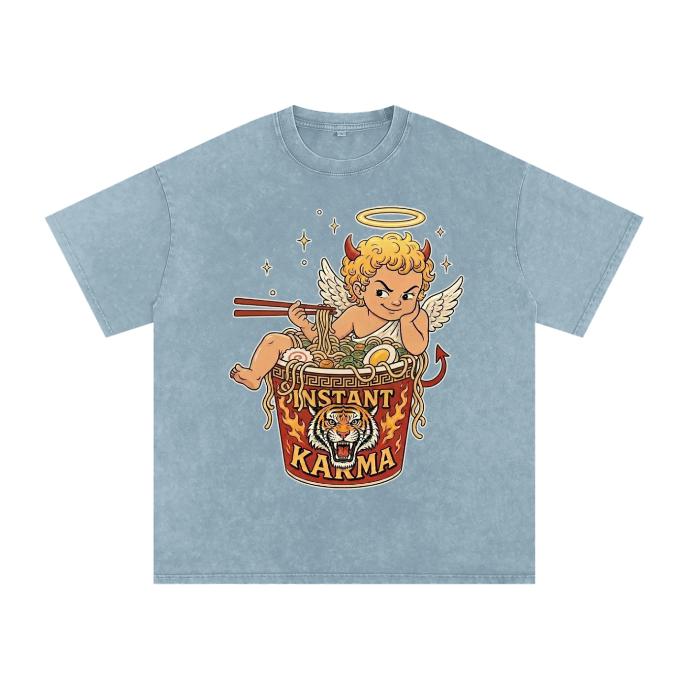 Instant Karma // Snow Washed Oversized Cotton T-Shirt