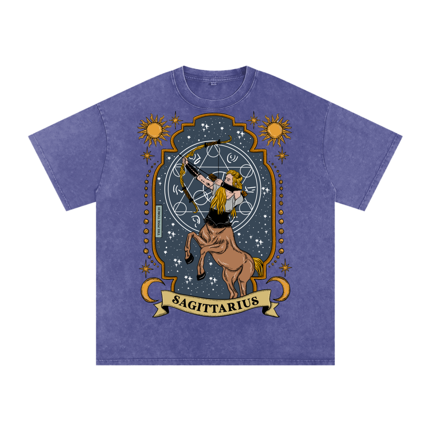 Sagittarius // Snow Washed Oversized Cotton T-Shirt