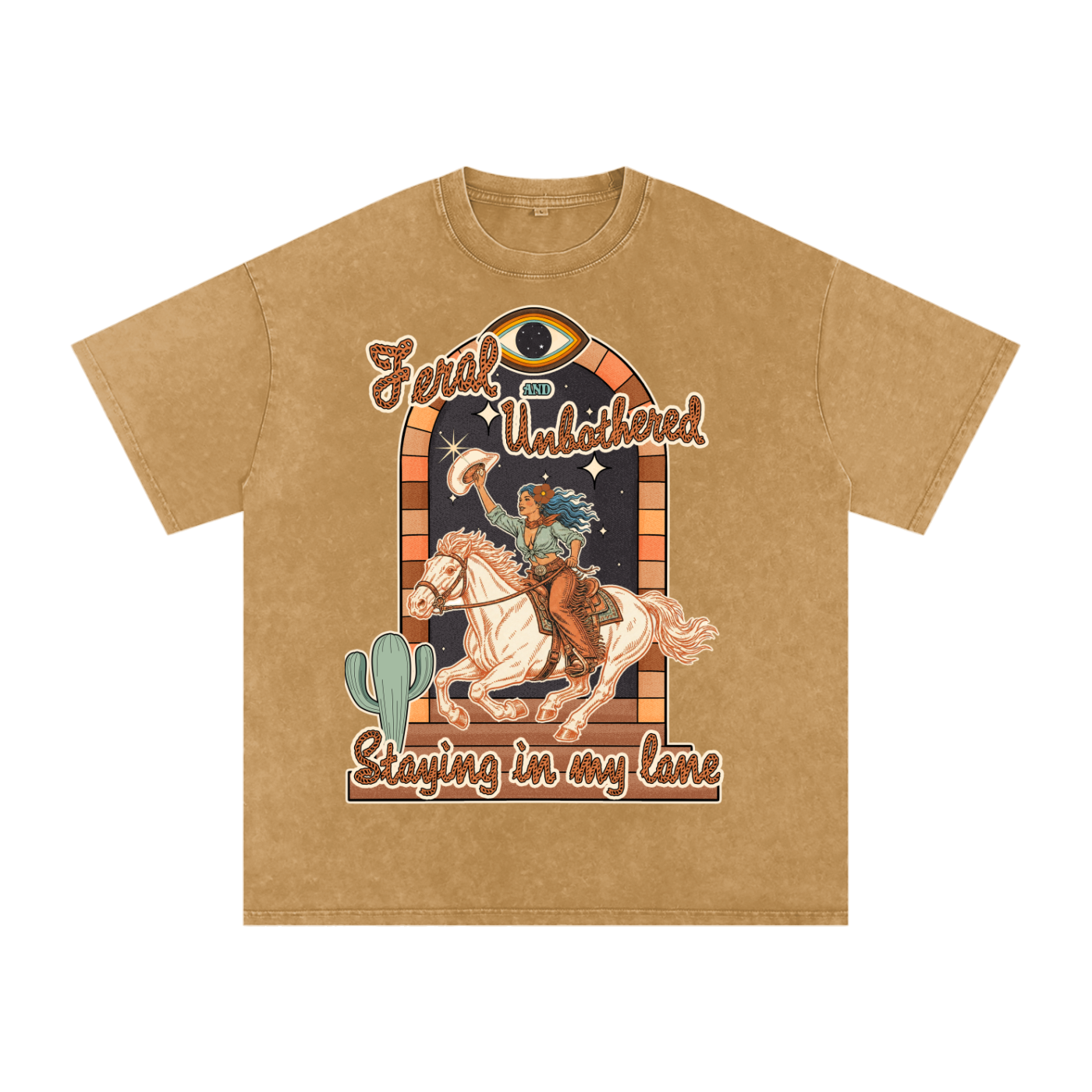 Feral and Unbothered // Snow Washed Oversized Cotton T-Shirt
