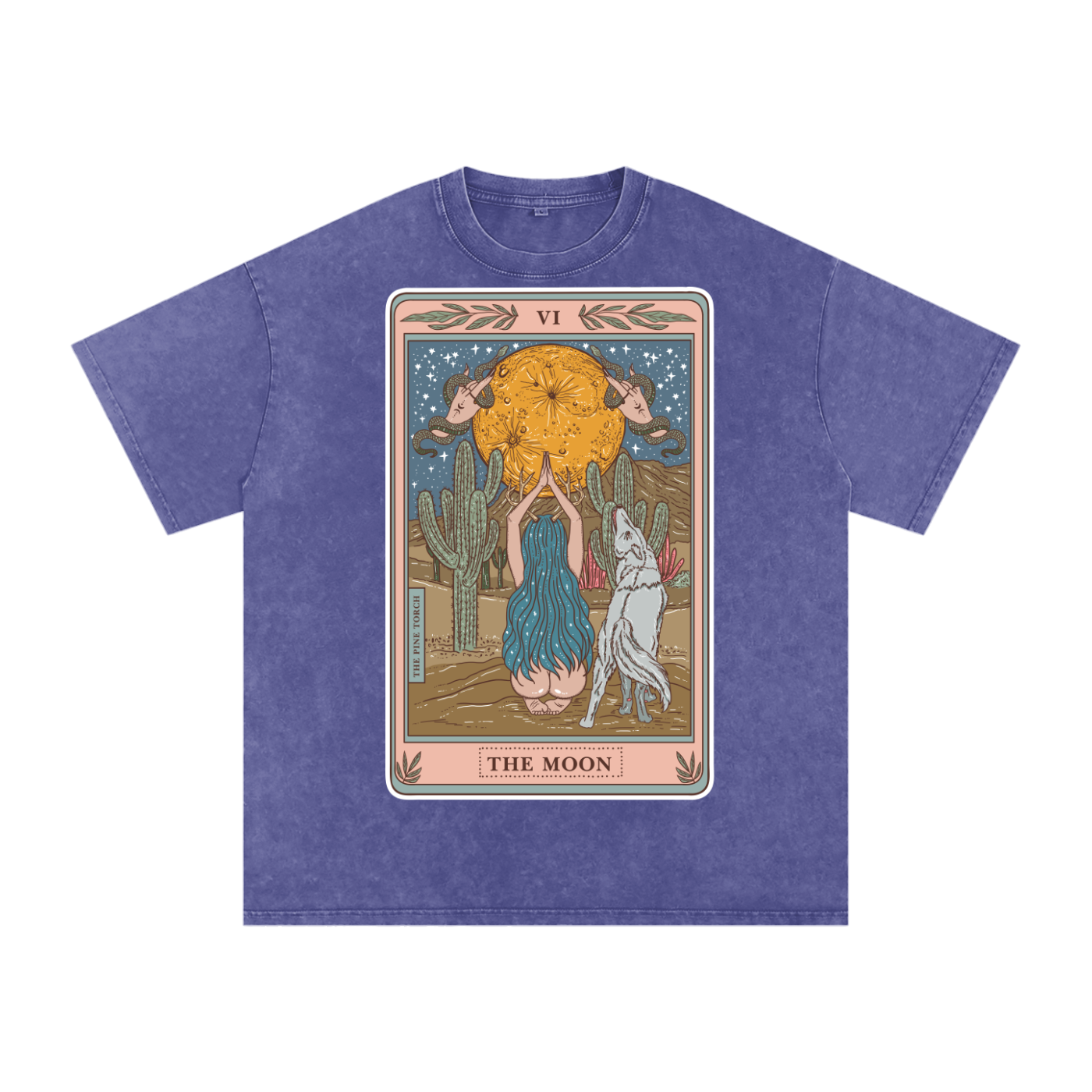The Moon // Snow Washed Oversized Cotton T-Shirt