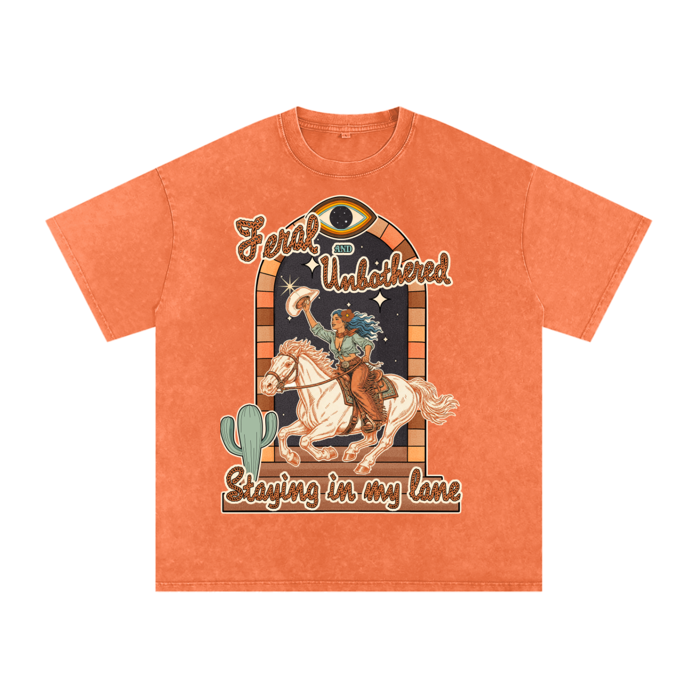 Feral and Unbothered // Snow Washed Oversized Cotton T-Shirt