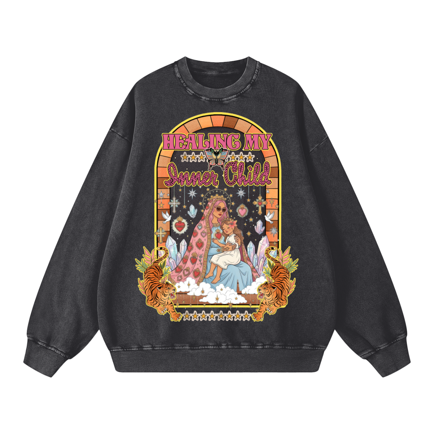 Quantum Leaping // Snow Washed Oversized Sweatshirt