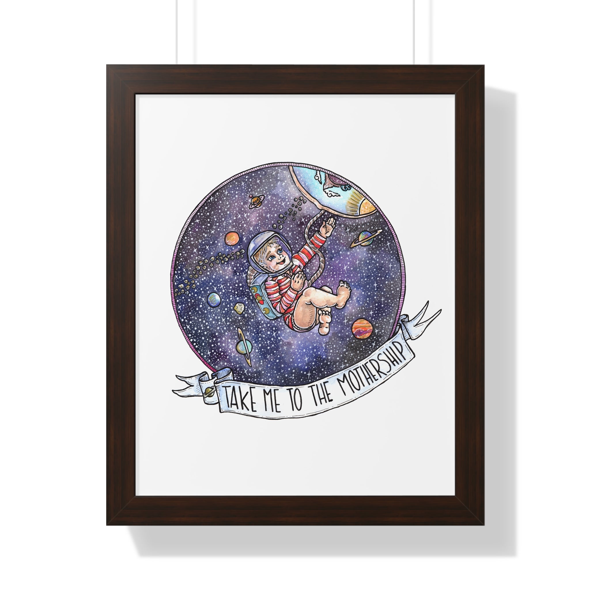 TAKE ME TO THE MOTHERSHIP // FRAMED POSTER PRINT