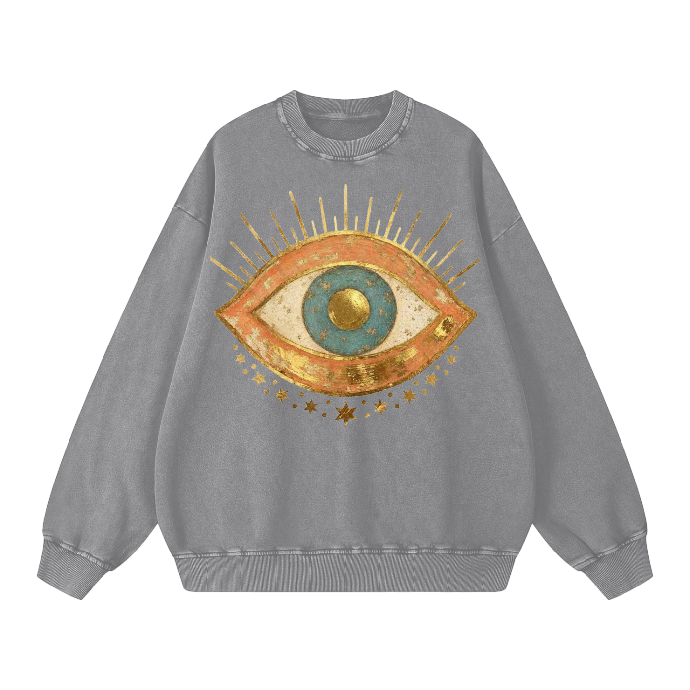 Evil Eye Milagro // Snow Washed Oversized Sweatshirt