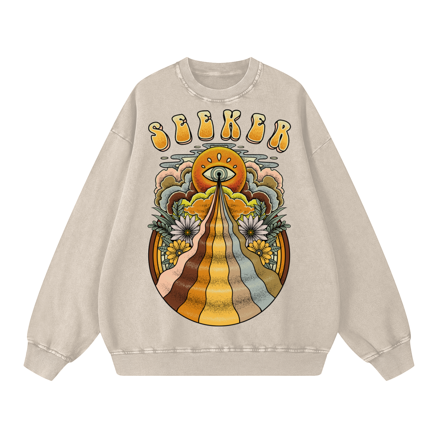 Seeker // Snow Washed Oversized Sweatshirt