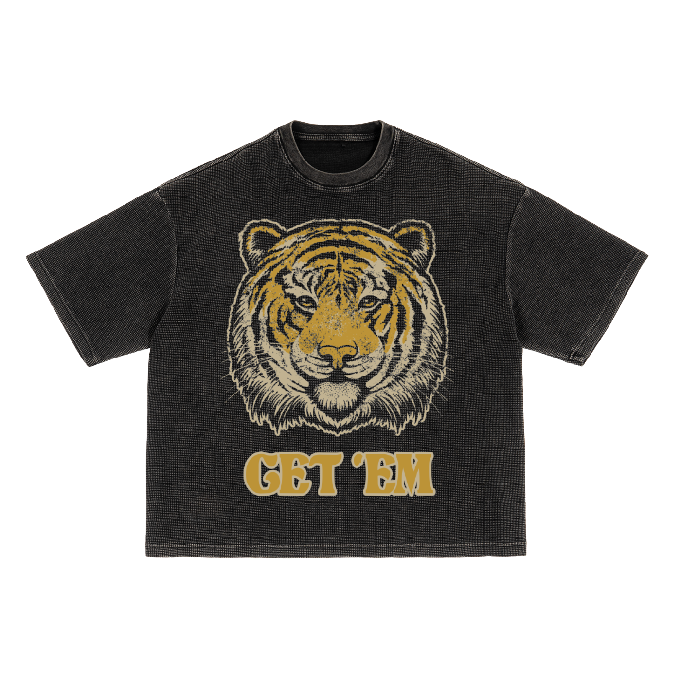 Get 'Em // Textured Waffle Boxy T-Shirt