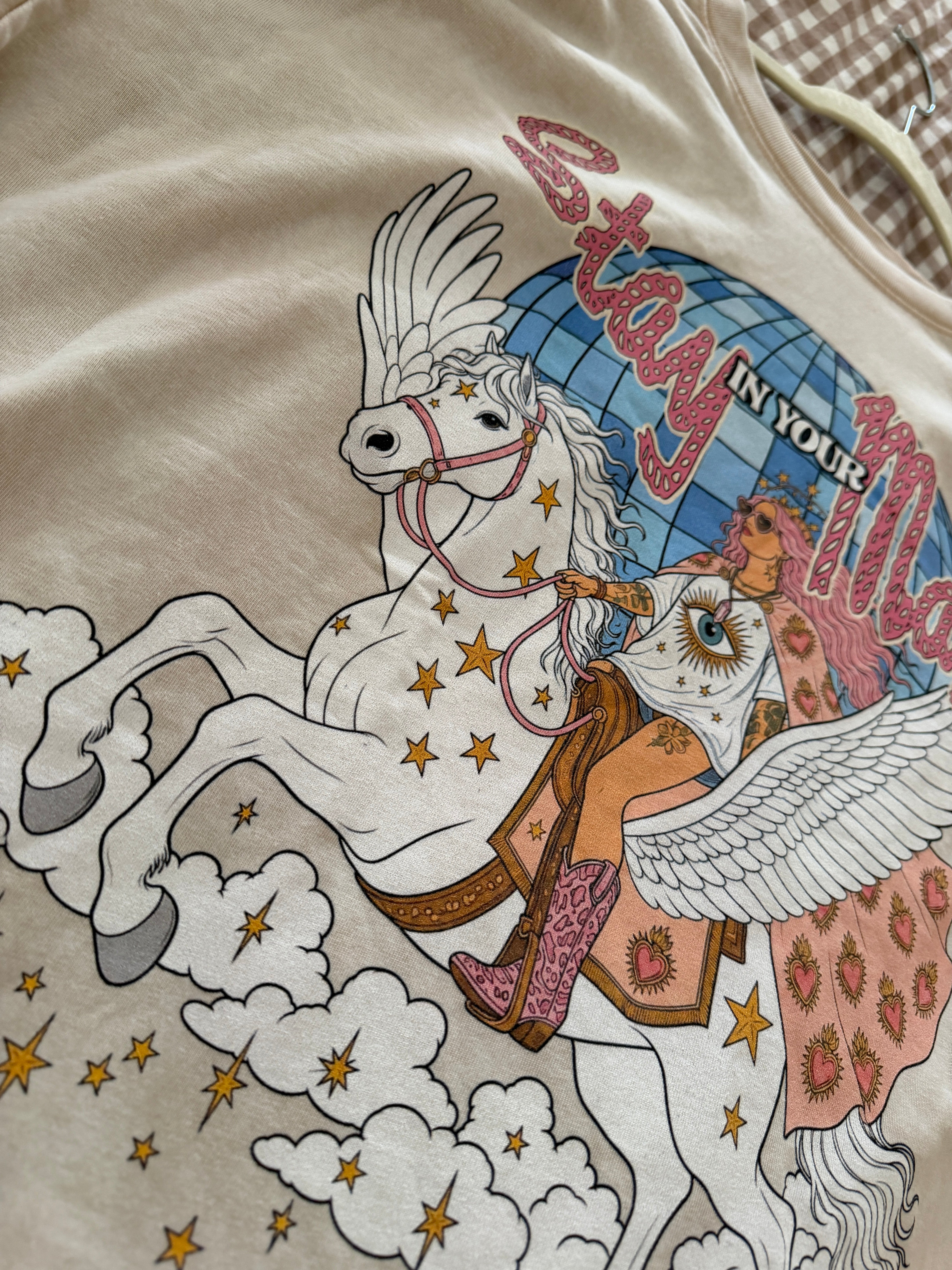 Stay in Your Magic // Snow Washed Oversized Cotton T-Shirt