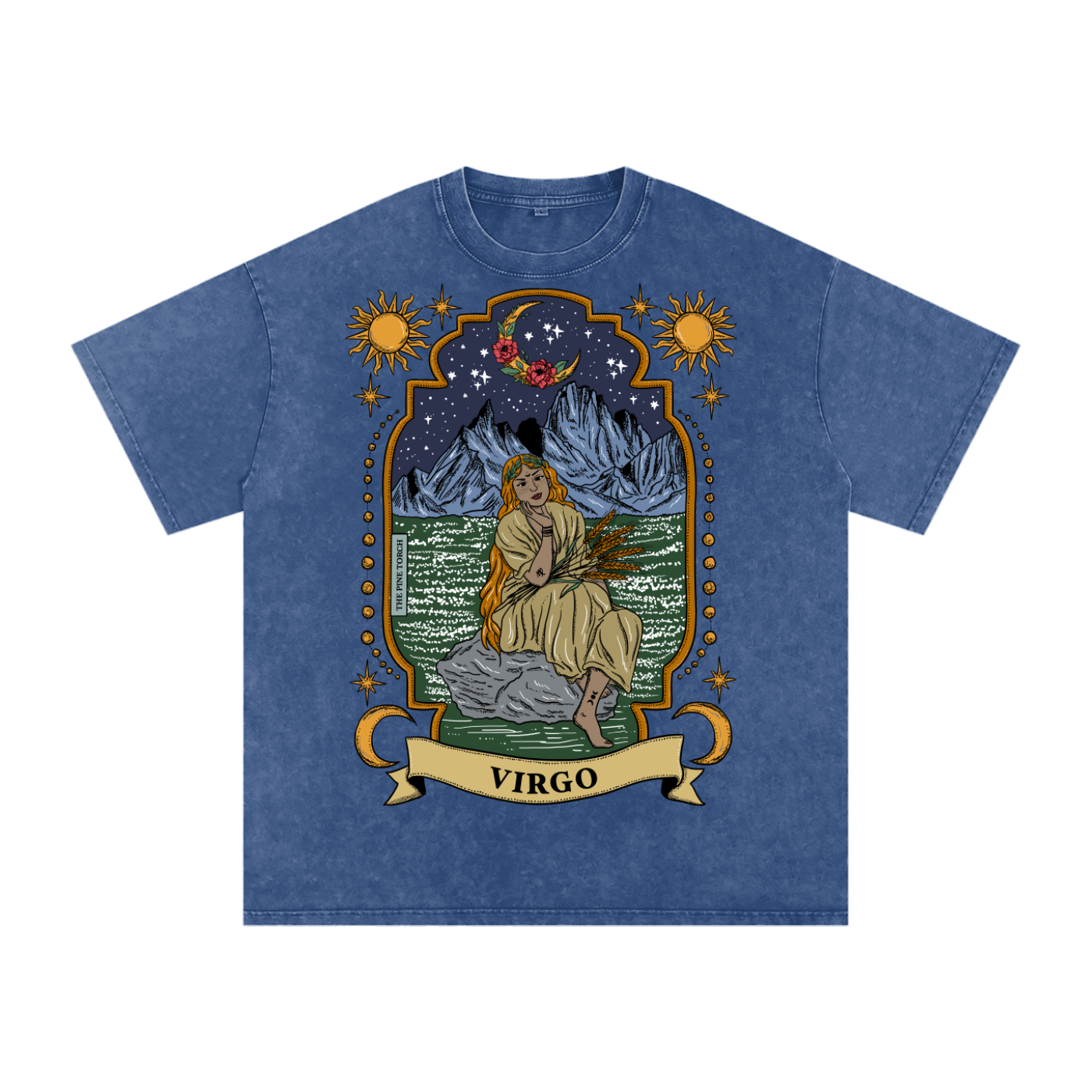 Virgo // Snow Washed Oversized Cotton T-Shirt