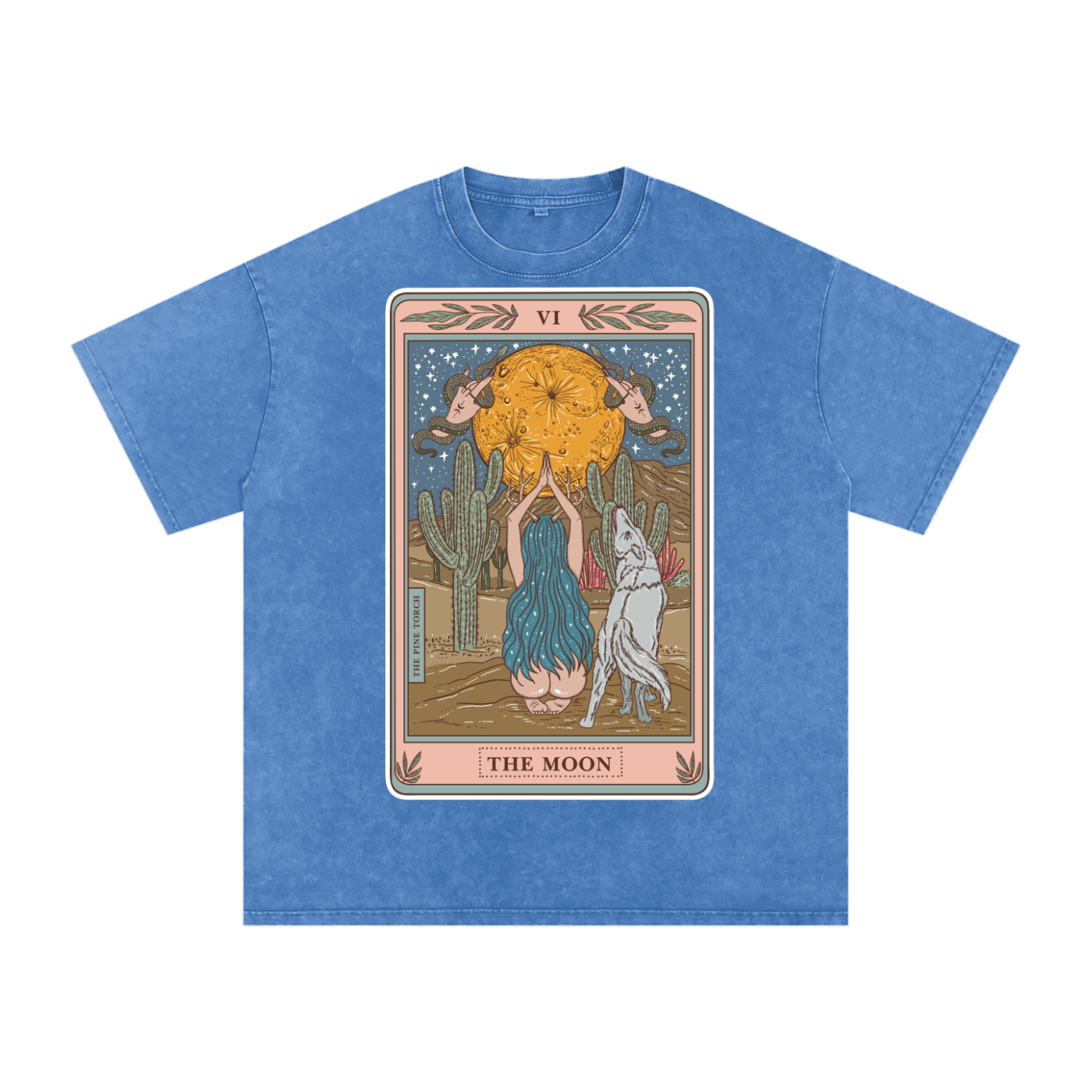 The Moon // Snow Washed Oversized Cotton T-Shirt