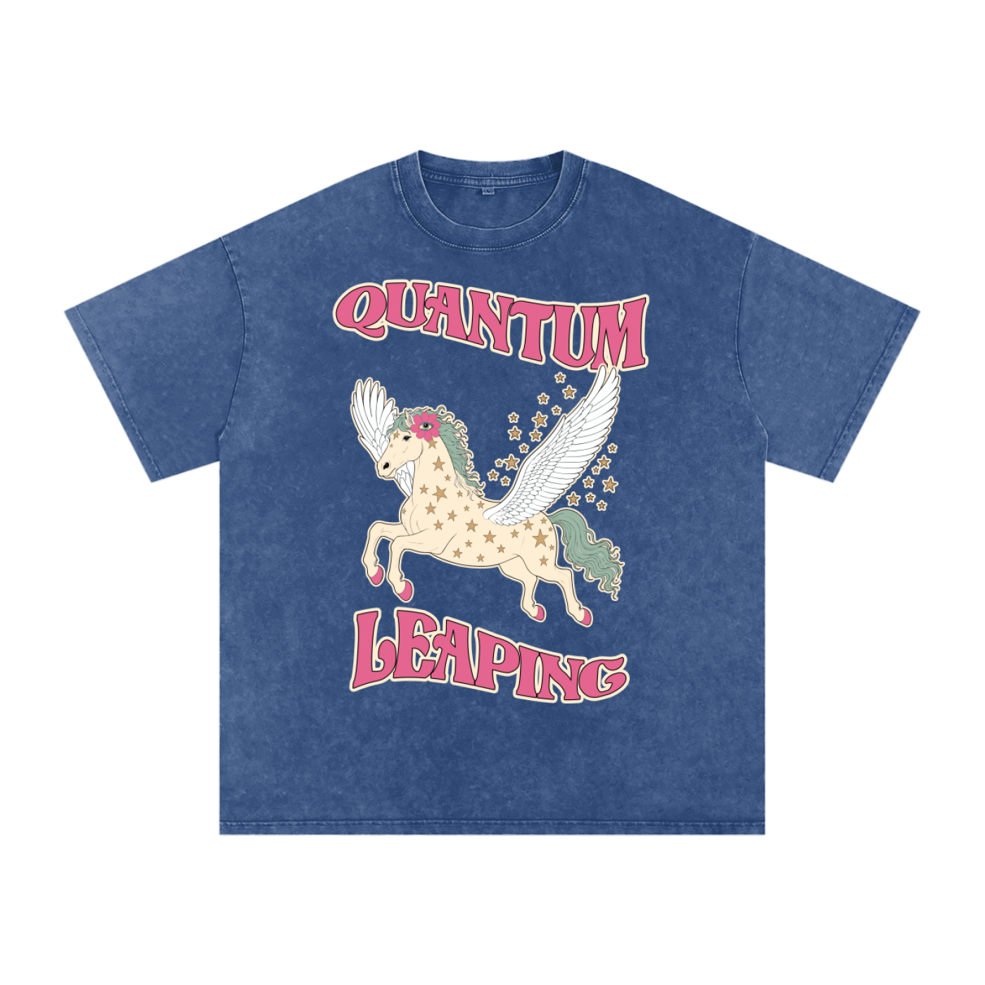 Quantum Leaping // Snow Washed Oversized Cotton T-Shirt