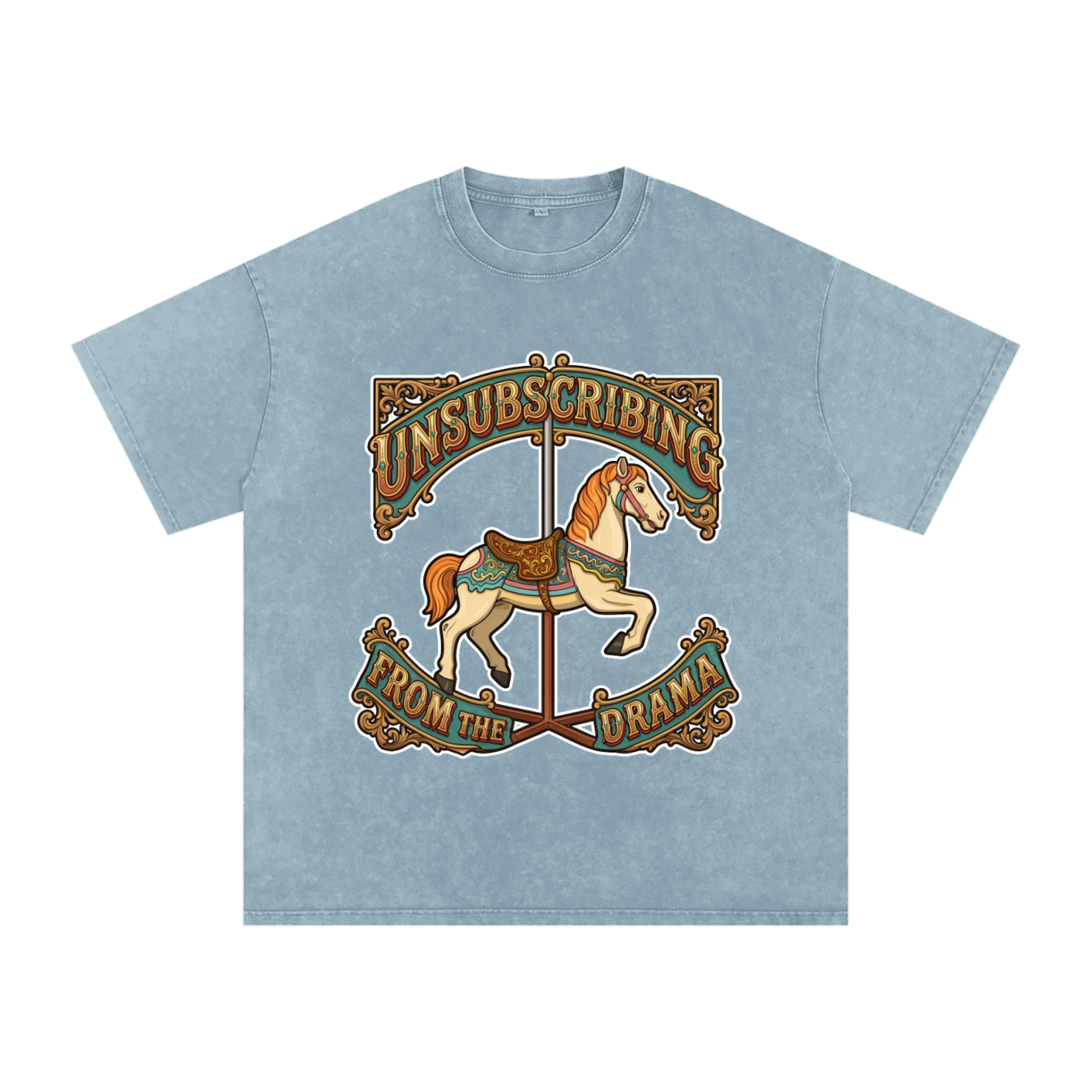 Snow Washed Oversized Cotton T-Shirt