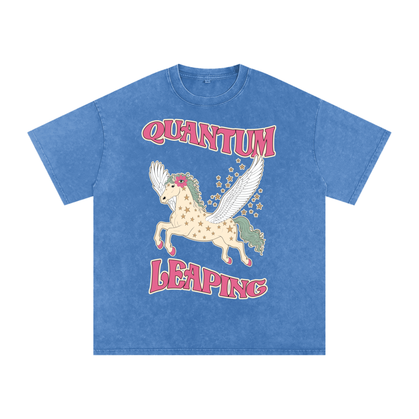 Quantum Leaping // Snow Washed Oversized Cotton T-Shirt