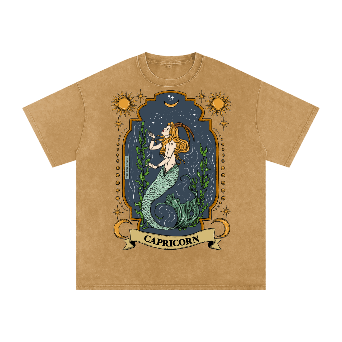 Capricorn // Snow Washed Oversized Cotton T-Shirt