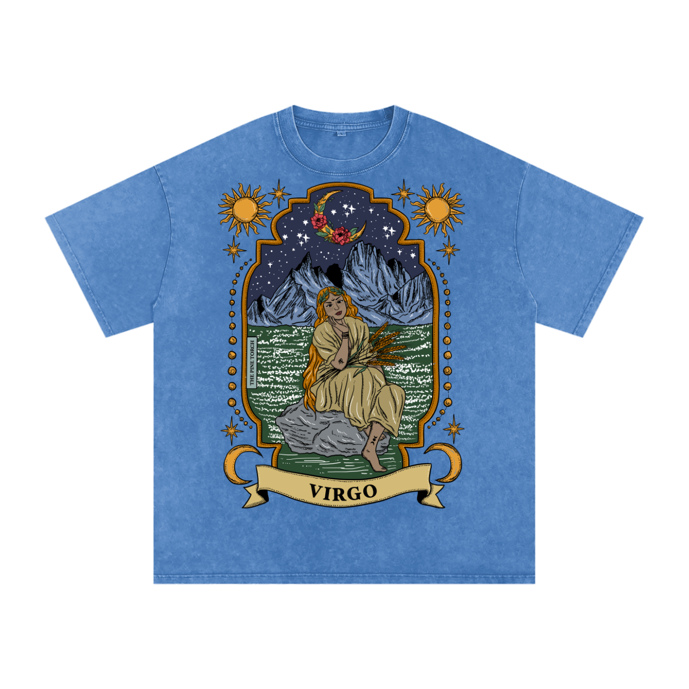 Virgo // Snow Washed Oversized Cotton T-Shirt