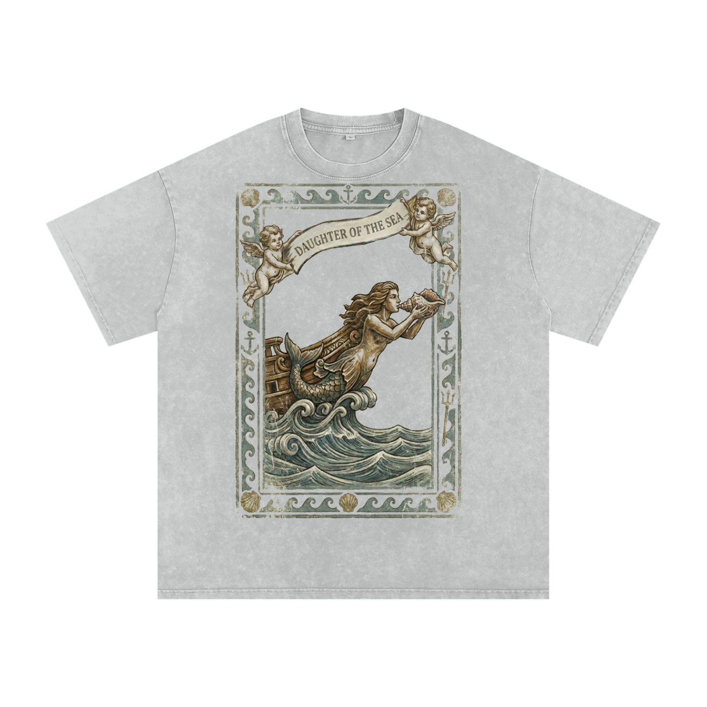 Daughter of the Sea // Snow Washed Oversized Cotton T-Shirt