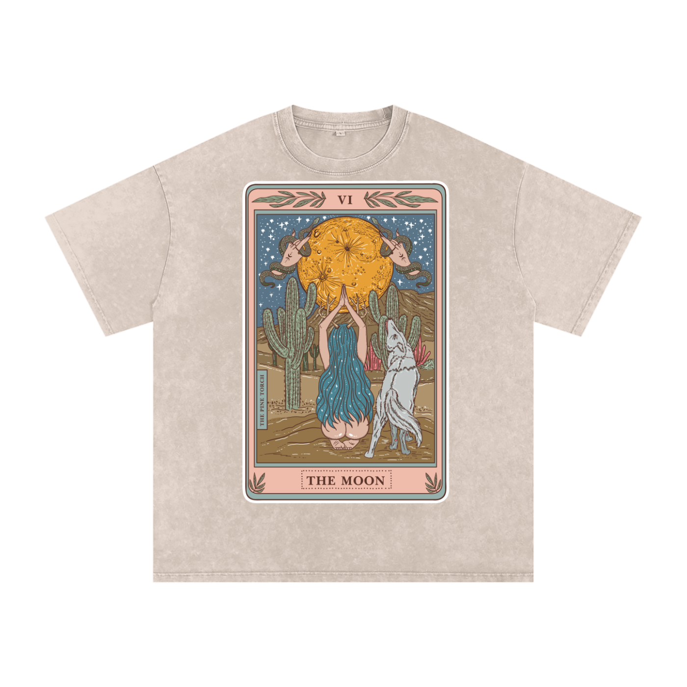 The Moon // Snow Washed Oversized Cotton T-Shirt