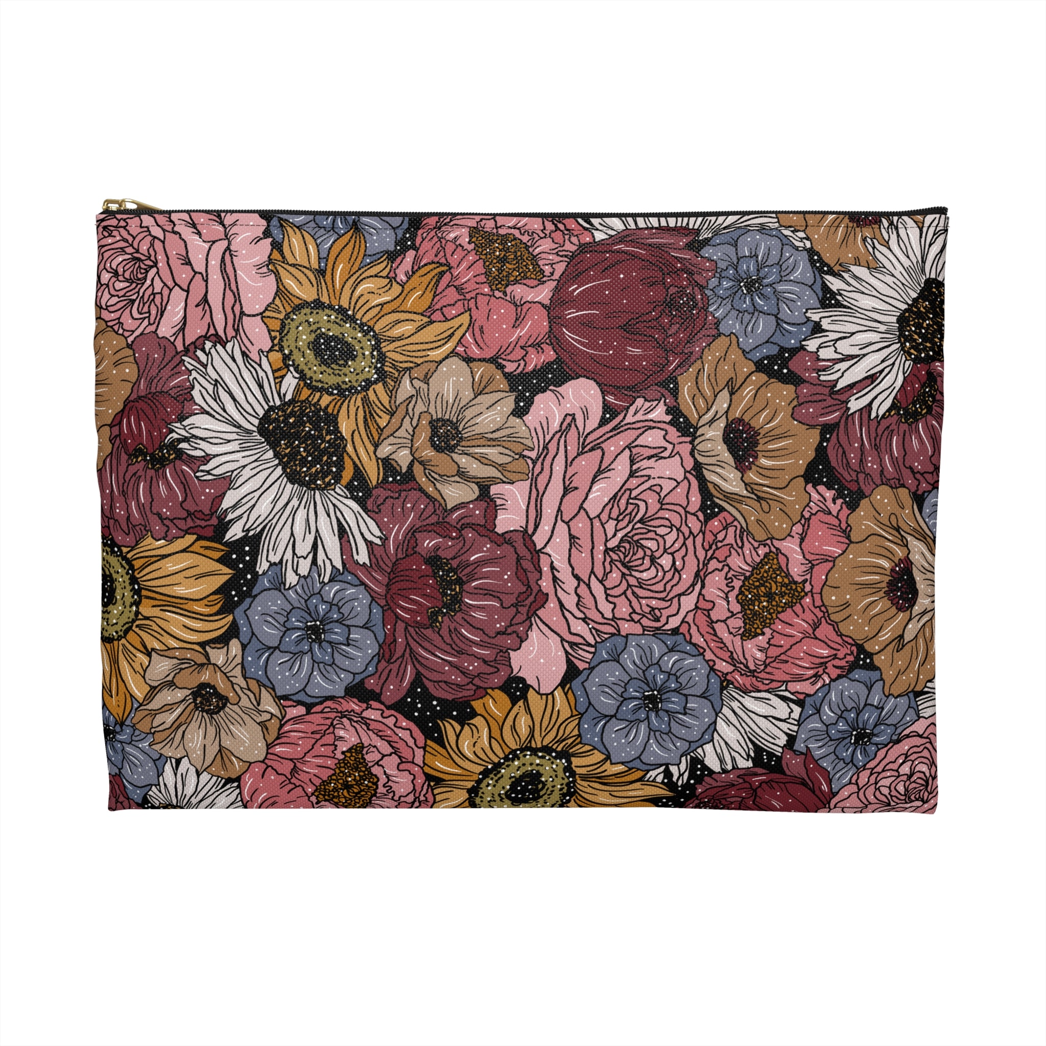 RETRO FLORAL // COSMETIC ZIP POUCH