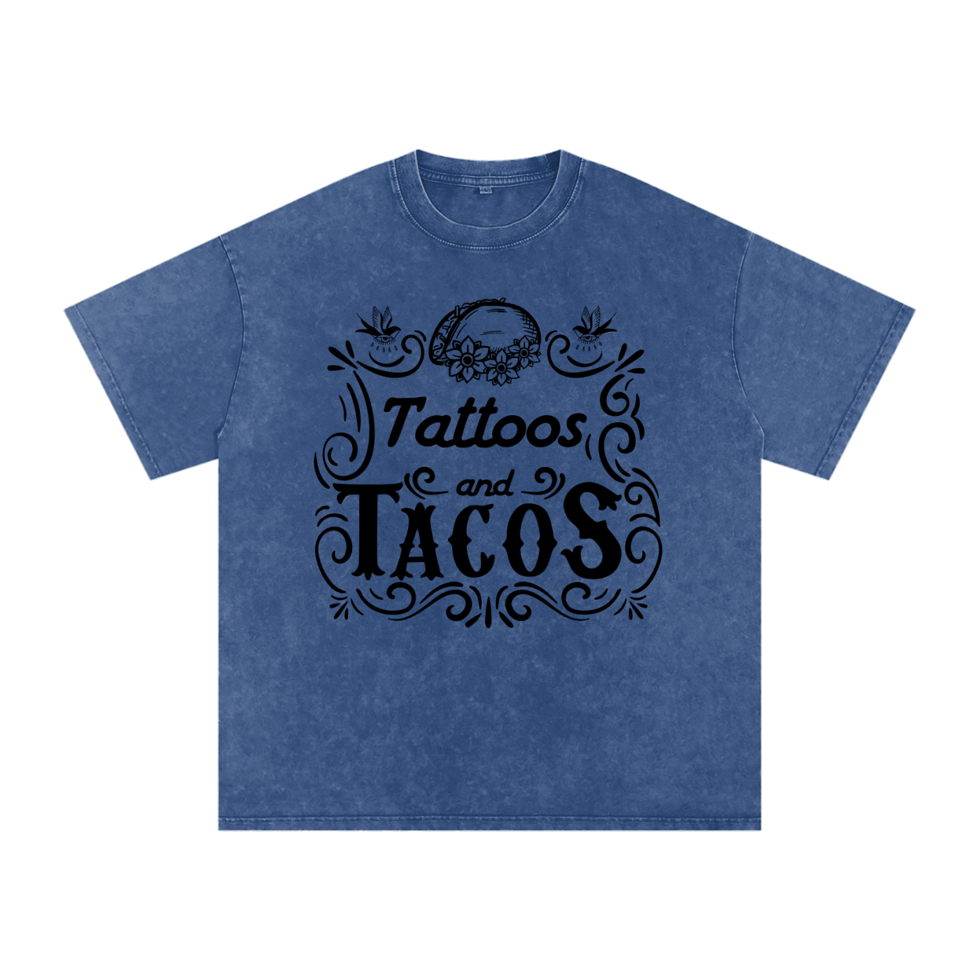 Tattoos and Tacos // Snow Washed Oversized Cotton T-Shirt
