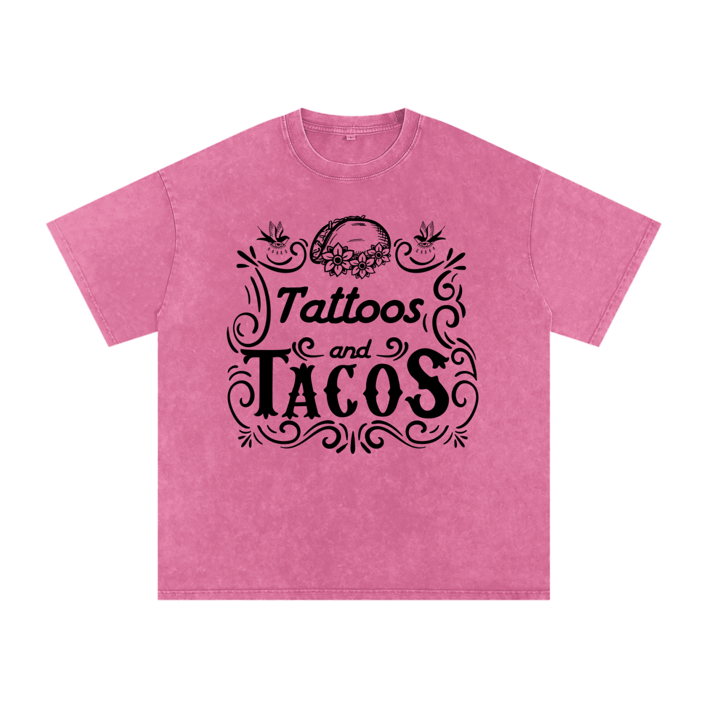 Tattoos and Tacos // Snow Washed Oversized Cotton T-Shirt