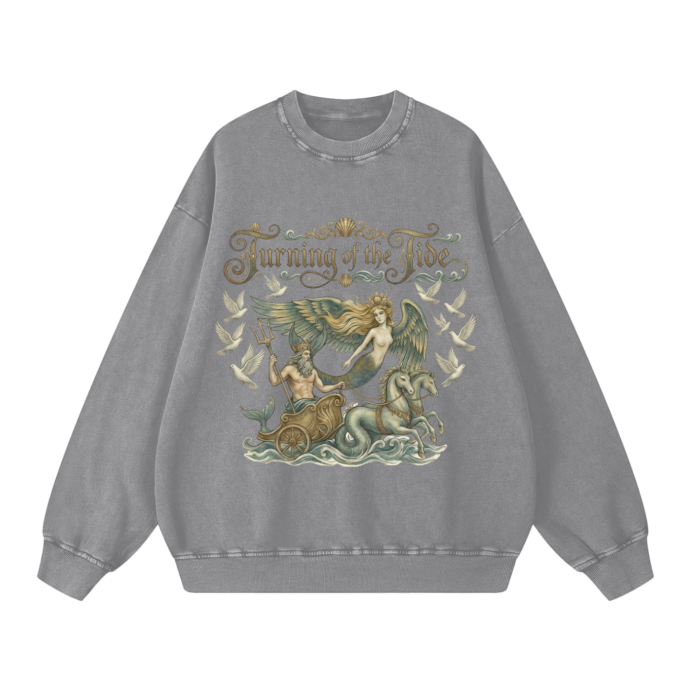 Turning of the Tide // Snow Washed Oversized Sweatshirt