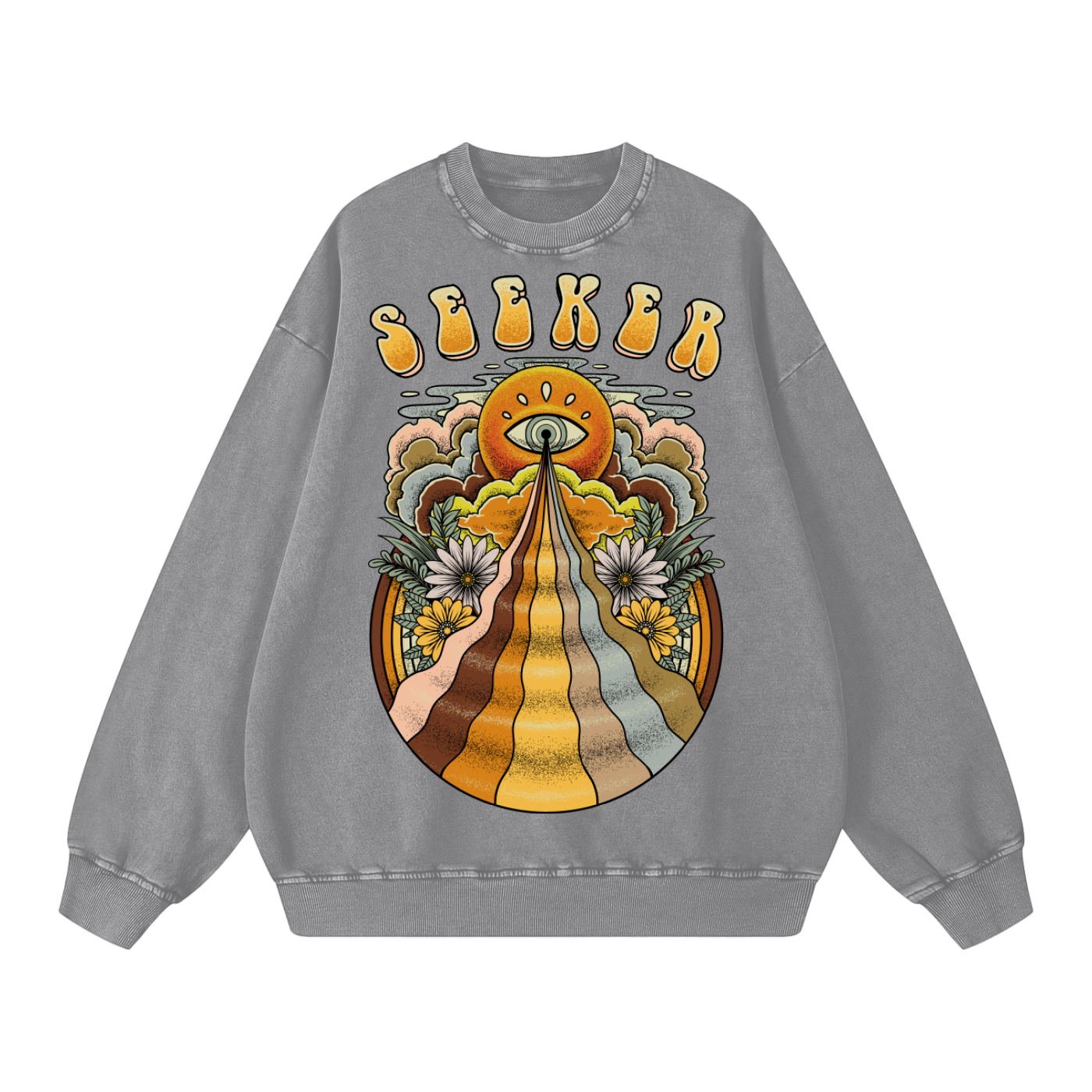 Seeker // Snow Washed Oversized Sweatshirt