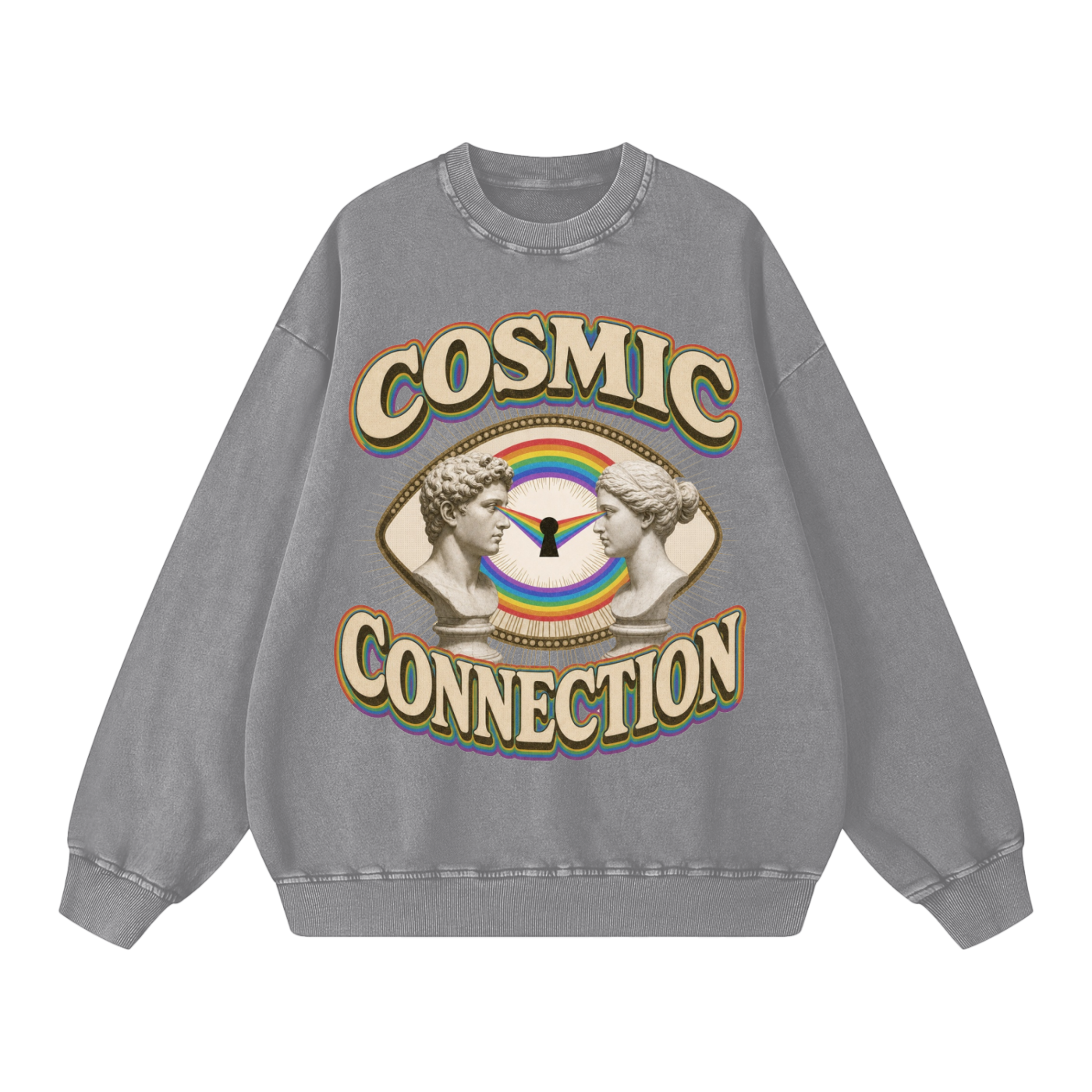 Cosmic Connection // Snow Washed Oversized Sweatshirt