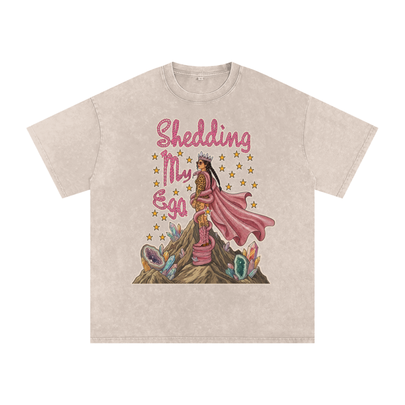 Shedding My Ego // Snow Washed Oversized Cotton T-Shirt