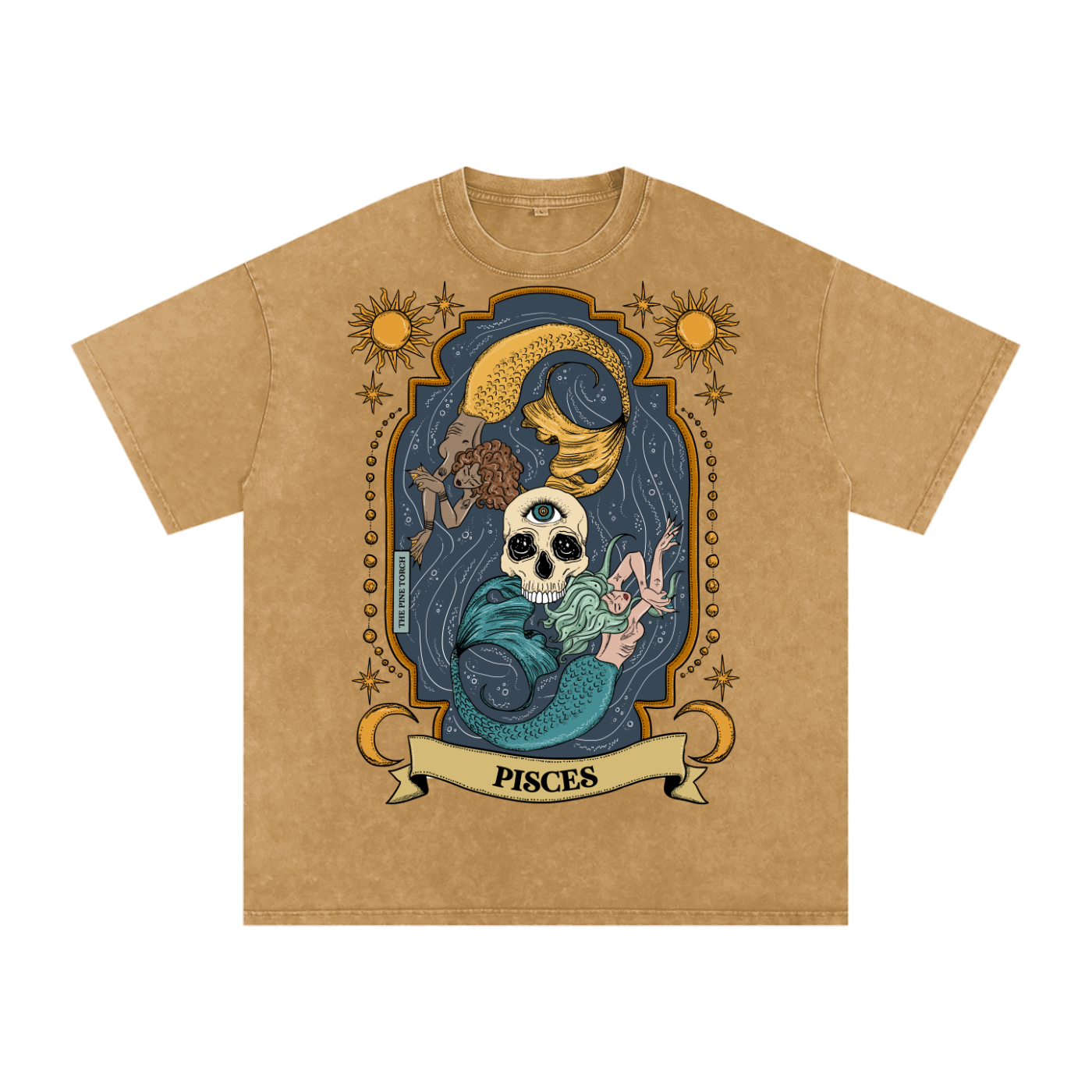 Pisces // Snow Washed Oversized Cotton T-Shirt
