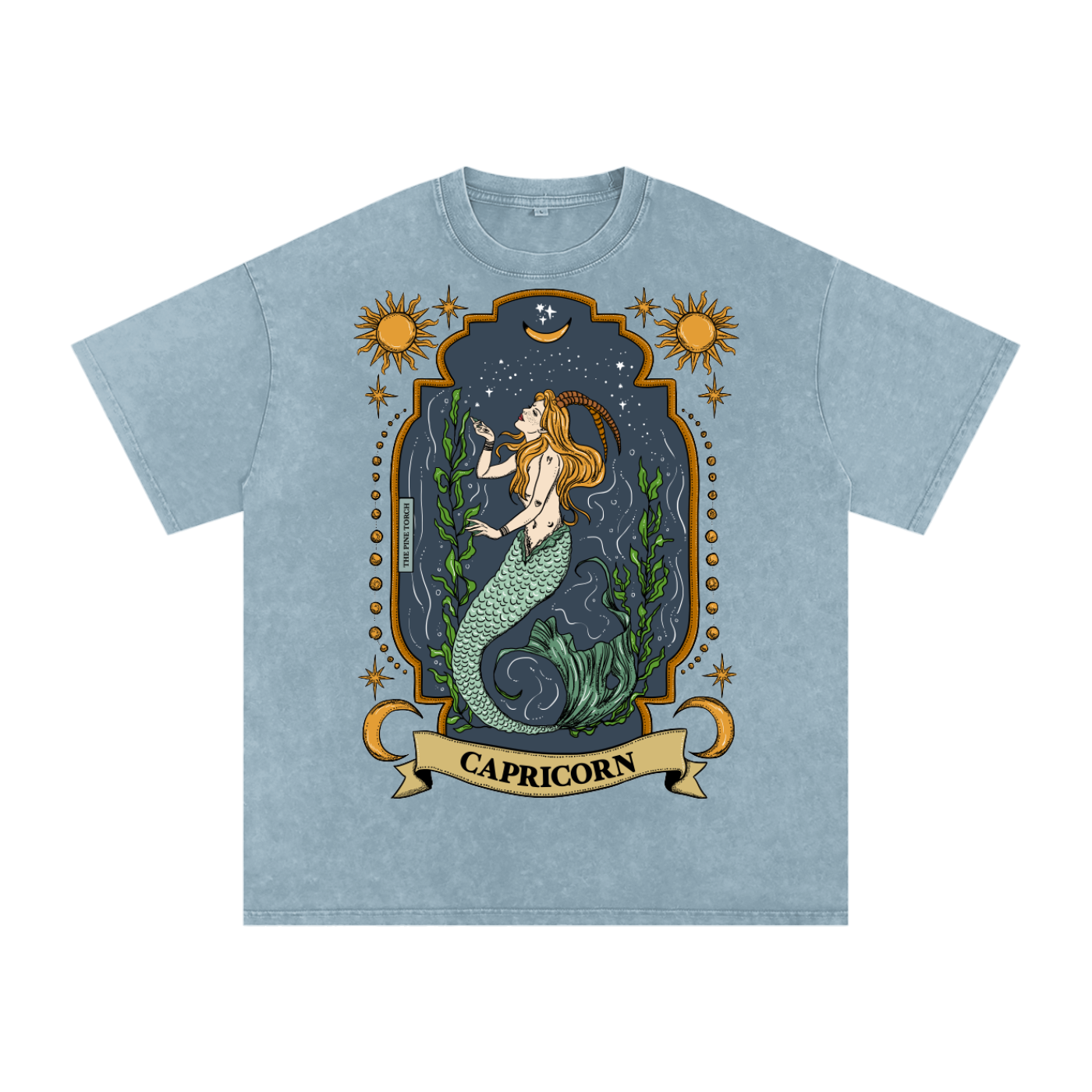 Capricorn // Snow Washed Oversized Cotton T-Shirt