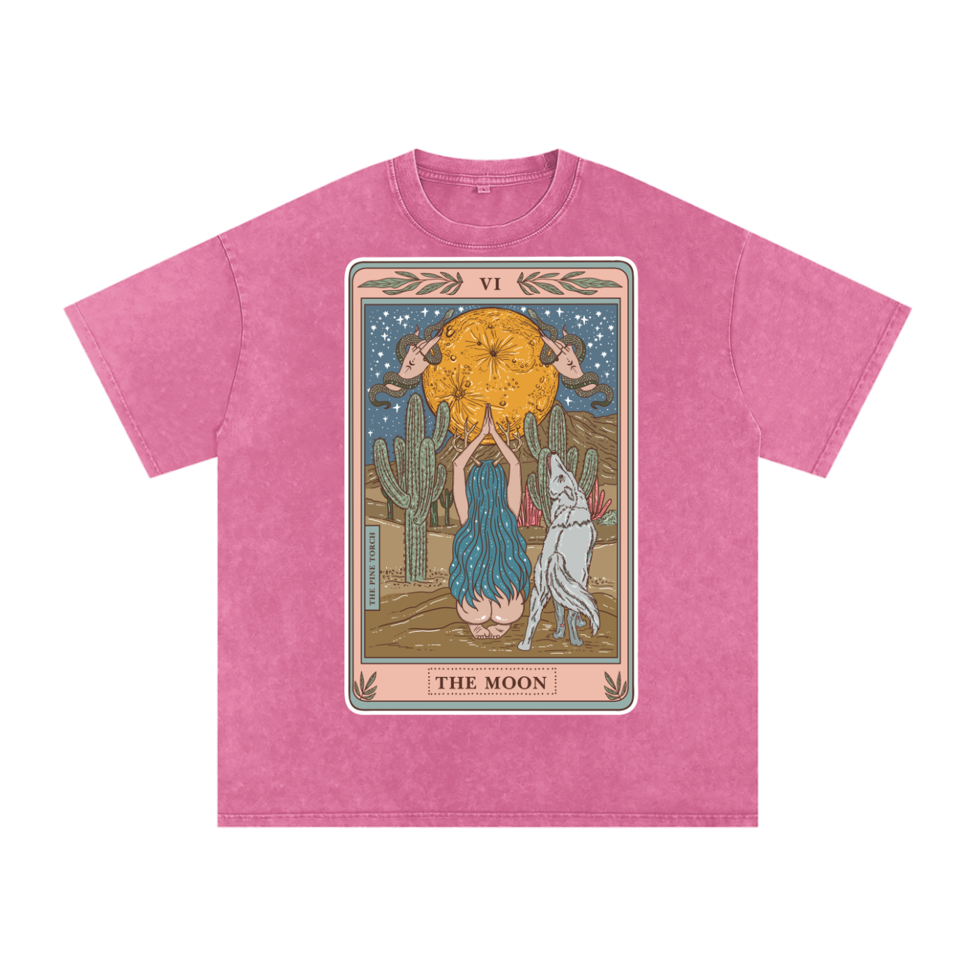 The Moon // Snow Washed Oversized Cotton T-Shirt