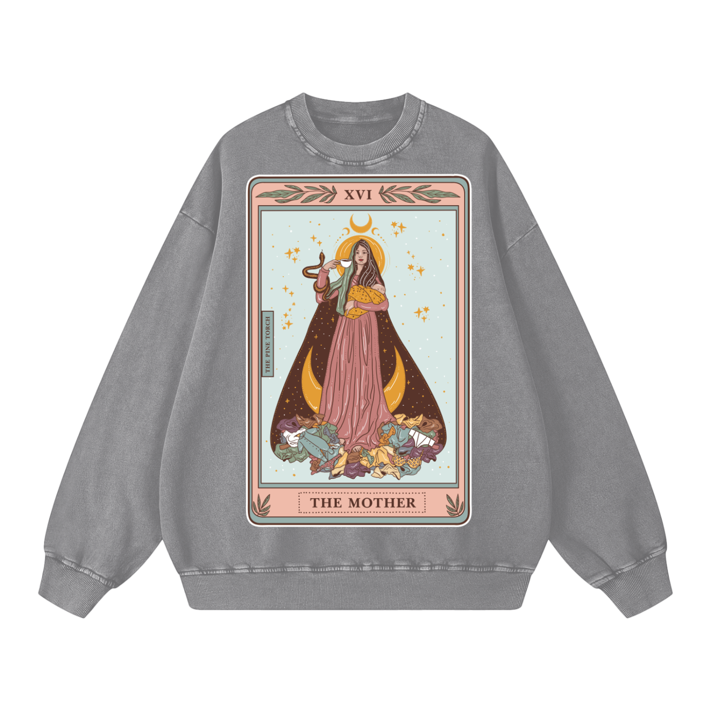 The Mother // Snow Washed Oversized Sweatshirt