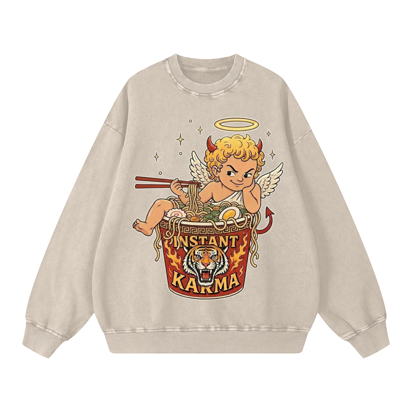 Instant Karma // Snow Washed Oversized Sweatshirt